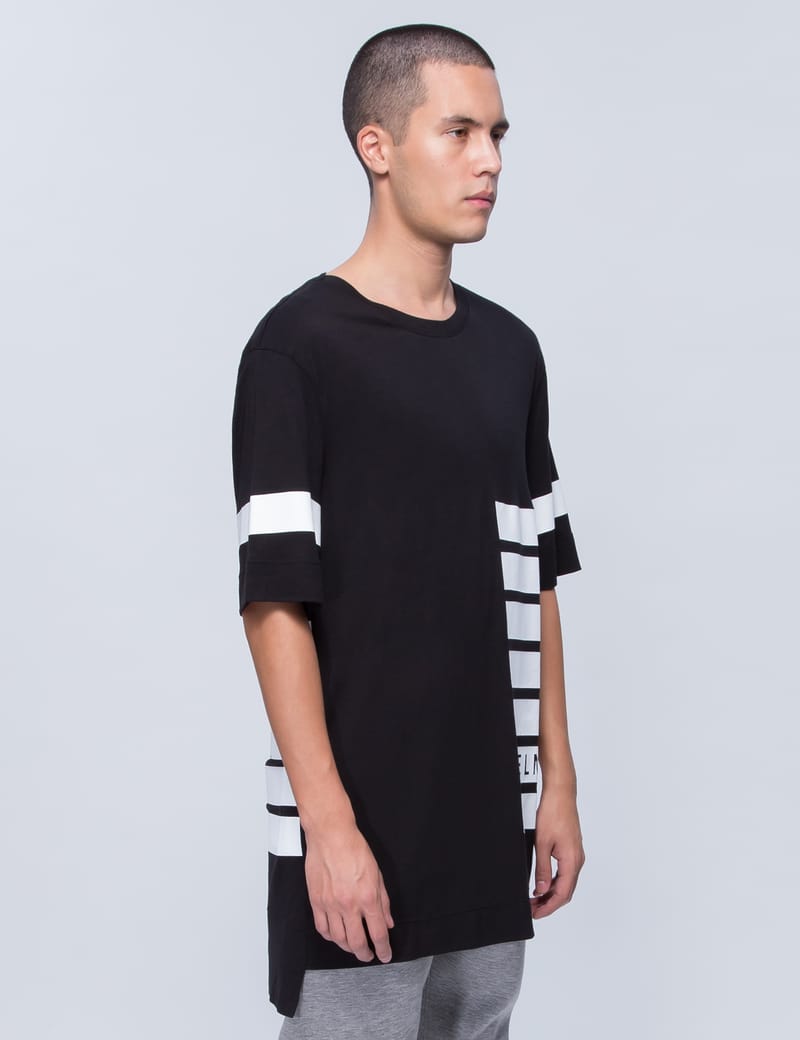 Helmut Lang - Logo Stripe Print Oversized T-Shirt | HBX - Globally