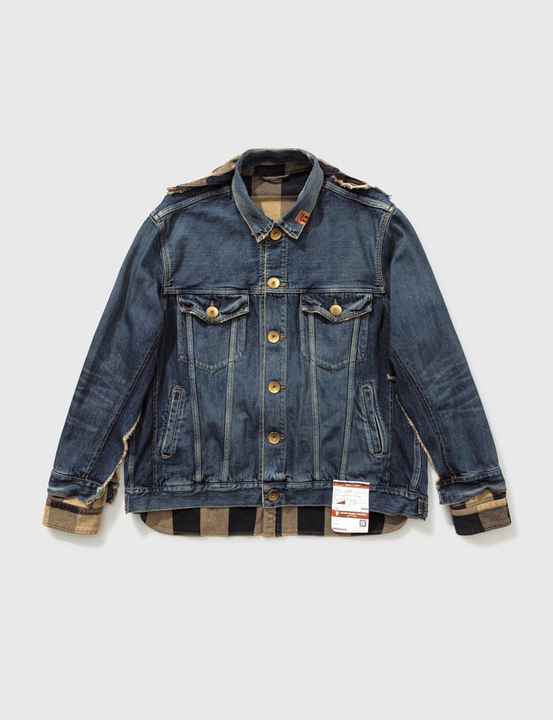 Maison Mihara Yasuhiro - デニム コンボ プレイド シャツ | HBX Maison Mihara Yasuhiro - デニム コンボ プレイド シャツ | HBX