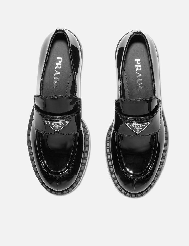 Prada - Chocolate Patent Leather Loafers | HBX - Globally Curated ...