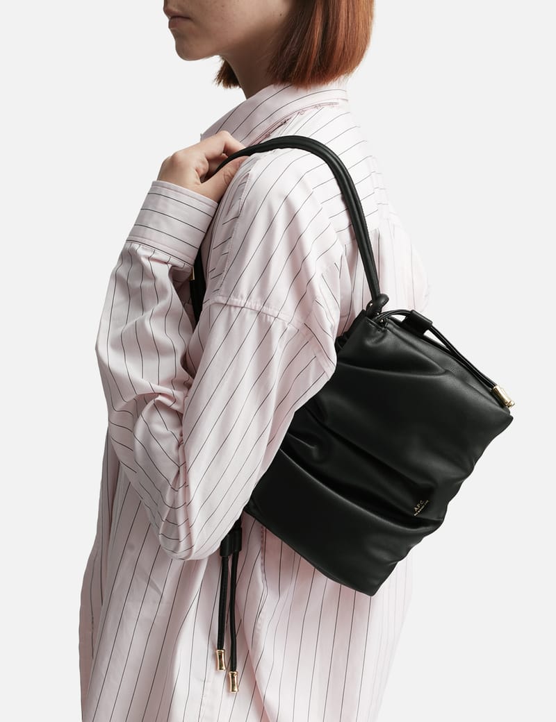 ショルダーバッグ・ポシェット A.P.C. BLACK SYNTHETIC LEATHER SMALL NINON SHOULDER BAG Ninon Shoulder bag - Recycled leather-look material | A.P.C.