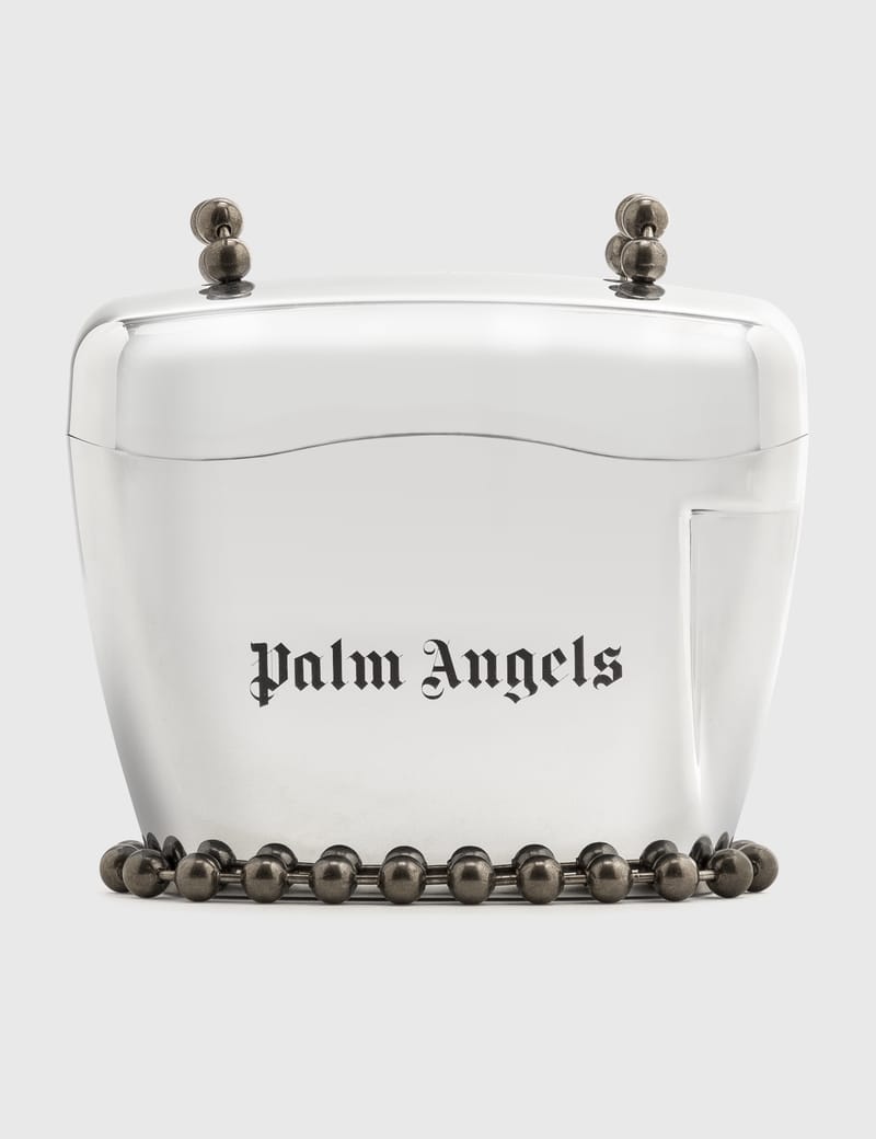 Palm angels white online padlock bag