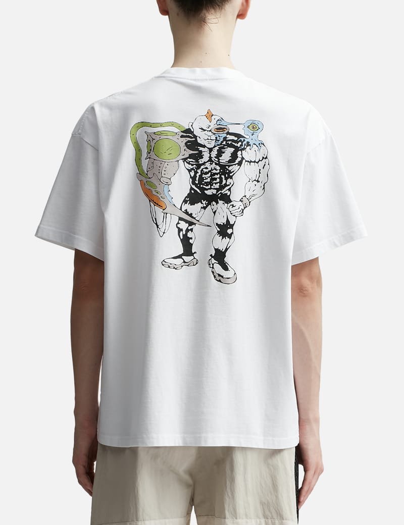 BRAIN DEAD BIO ORGANIC MUTATOR Tシャツ 半袖 White 送料込み BRAIN DEAD BIO ORGANIC MUTATOR Tシャツ 半袖 White 送料込み