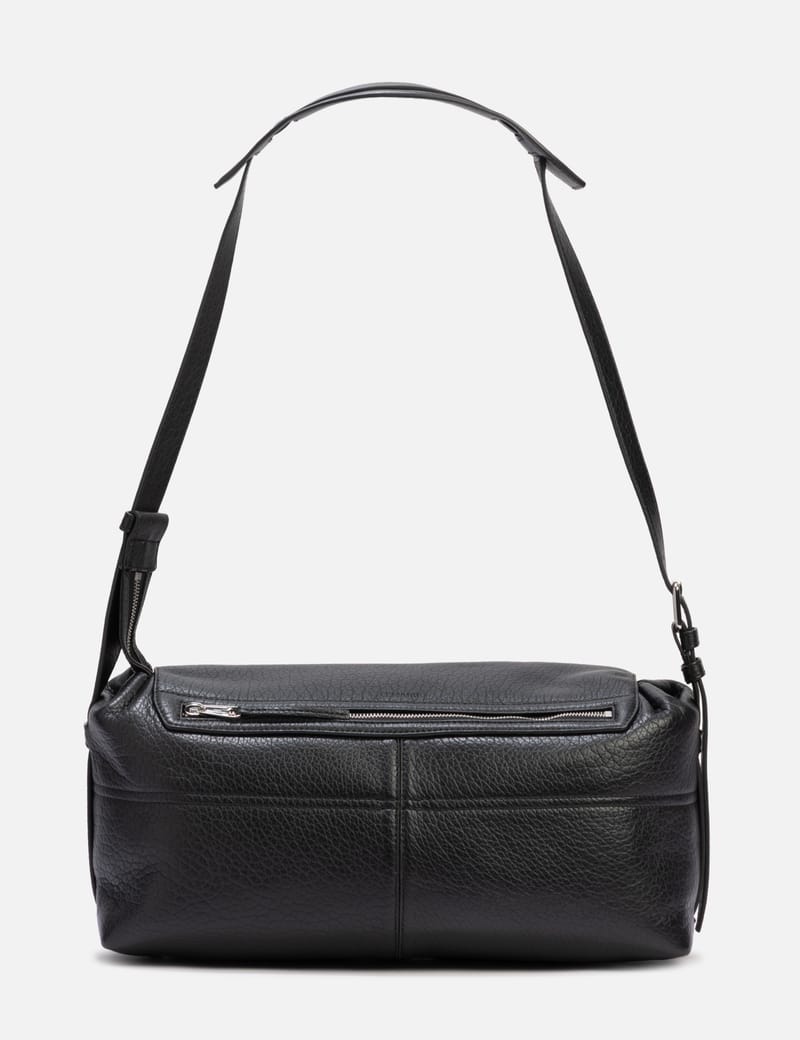 バッグ Lemaire croissant bag medium MEDIUM CROISSANT BAG IN LEATHER - Black - Soft Grained Leather