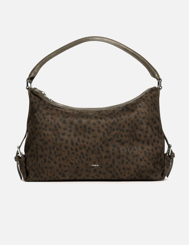 STAND OIL Mushy Square Bag - Sleek black faux-leather crossbody