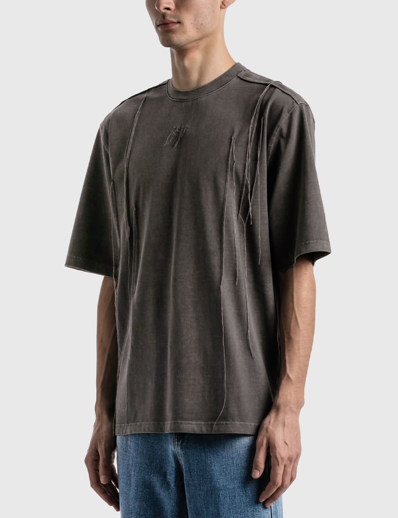 【人気商品】 Ader Error Logo tie [Painted] Charcoal Ader Error - Needle Logo T-shirt | HBX - Globally Curated