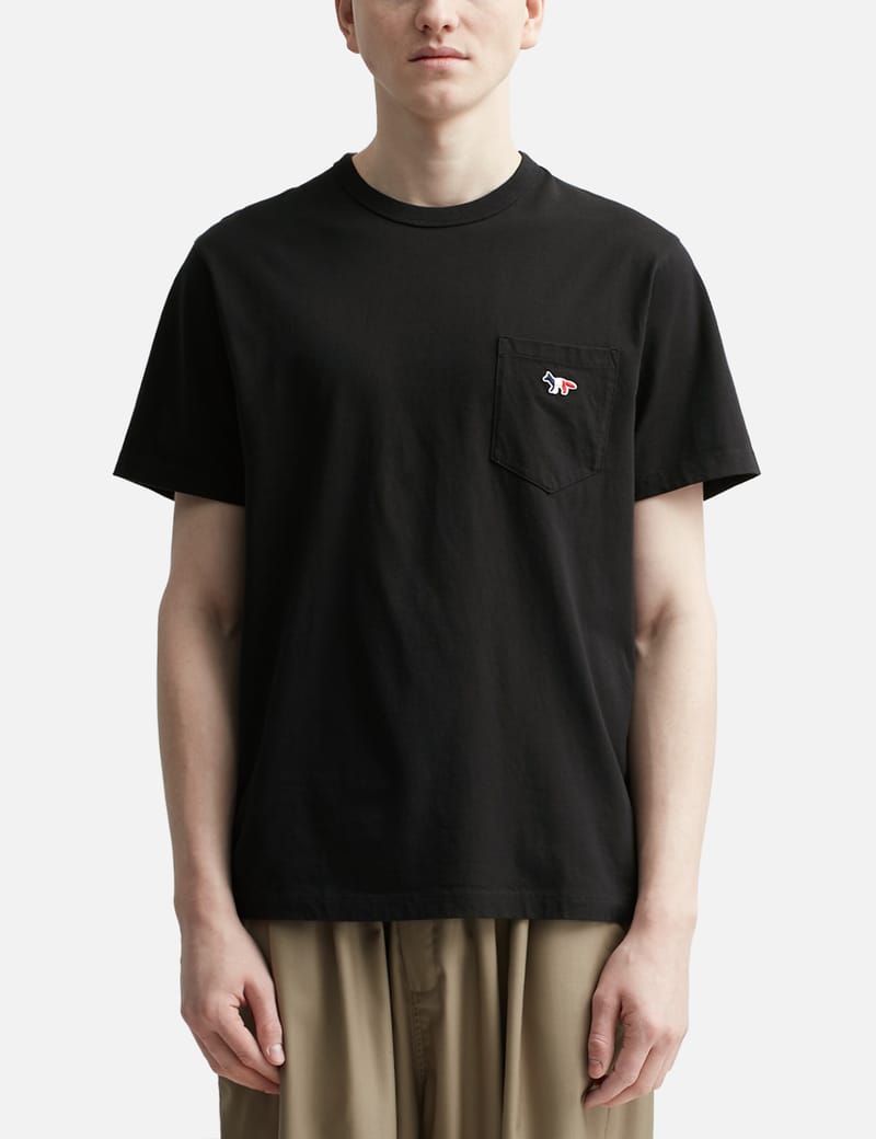 Maison Kitsuné - Tricolor Fox Patch Classic Pocket T-shirt | HBX