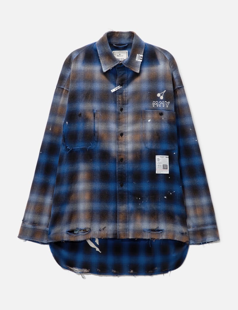 Maison Mihara Yasuhiro - Distressed Check Shirt | HBX - Globally 