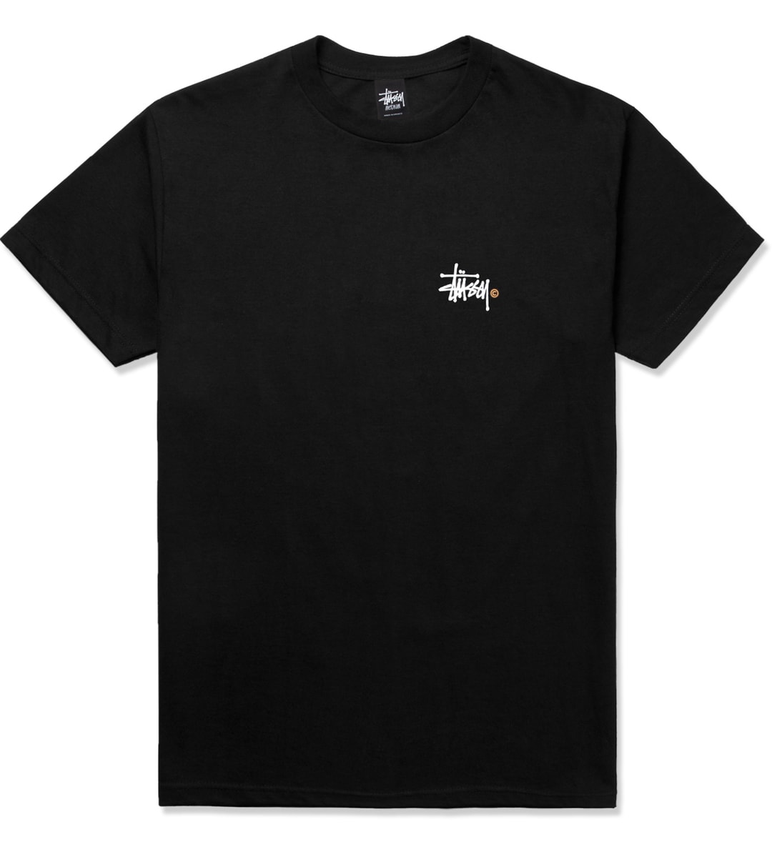 Stüssy - Black Basic Logo T-Shirt | HBX - Globally Curated Fashion and ...