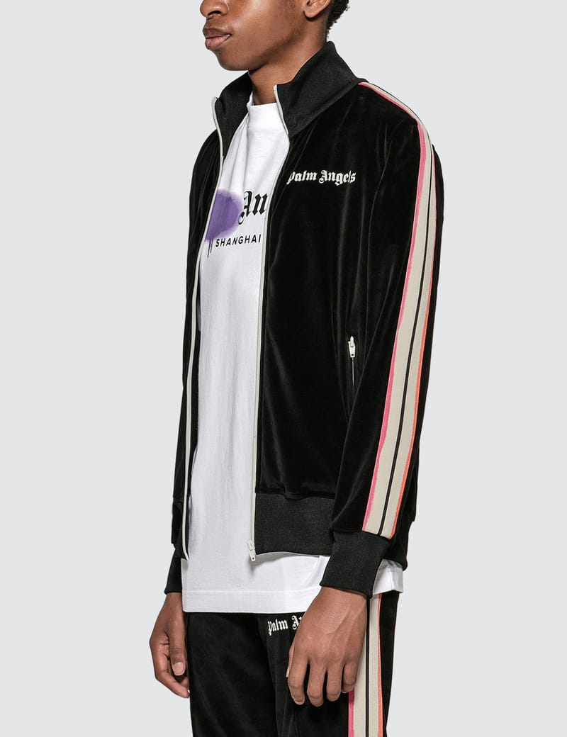 Palm angels black chenille track online jacket