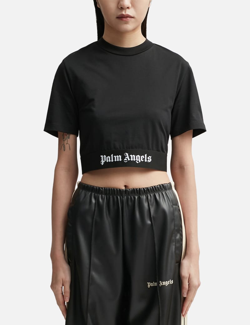 Palm Angels - ロゴ テープ クロップド Tシャツ | HBX - ハイプ
