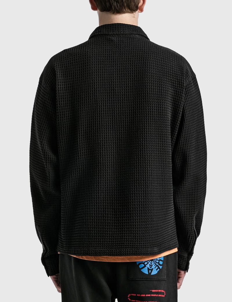 BRAINDEAD　WAFFLE SNAP FRONT SHIRT SIZE L Brain Dead - Waffle Snap Front Shirt | HBX - Globally