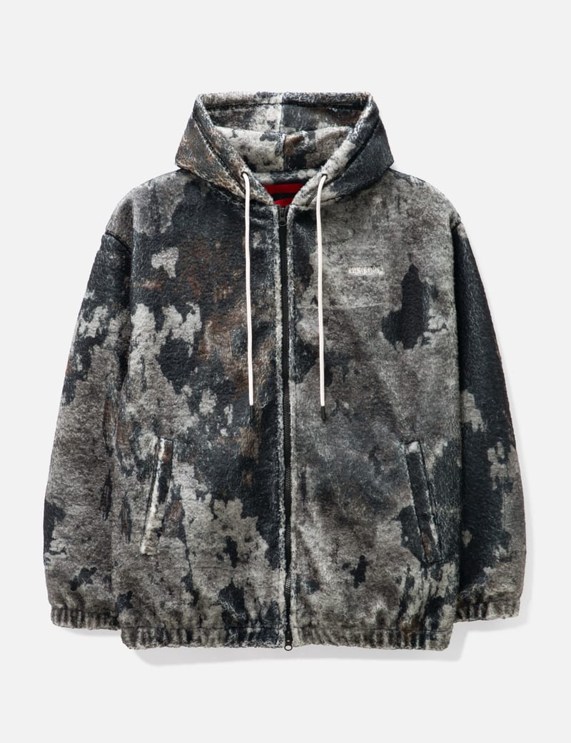 KUSIKOHC - BURN PRINT ZIP-UP FLEECE HOODIE | HBX - Globally Curated Fashion  and Lifestyle by Hypebeast