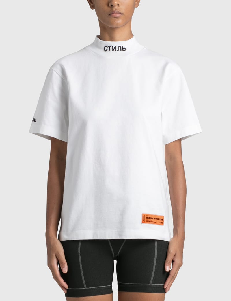 【新品】heron preston STYLE MOCKNECK T-SHIRTTシャツ/カットソー(半袖/袖なし)