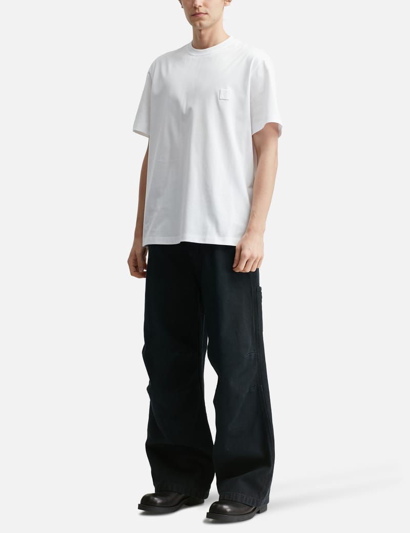 Wooyoungmi Short Sleeves Logo T-Shirt - White ribbed crewneck tee