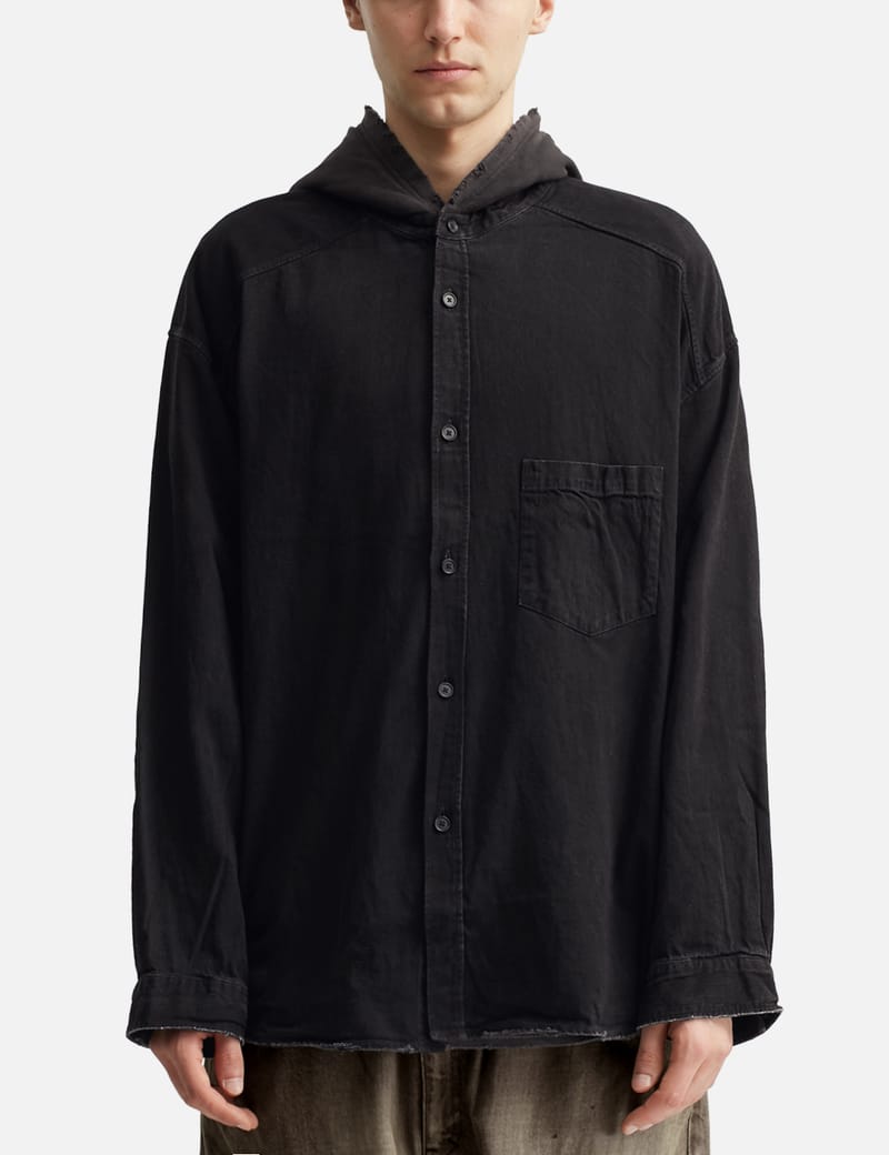 ANCELLM Embroidery Sweat Shirt - Oversized distressed crewneck