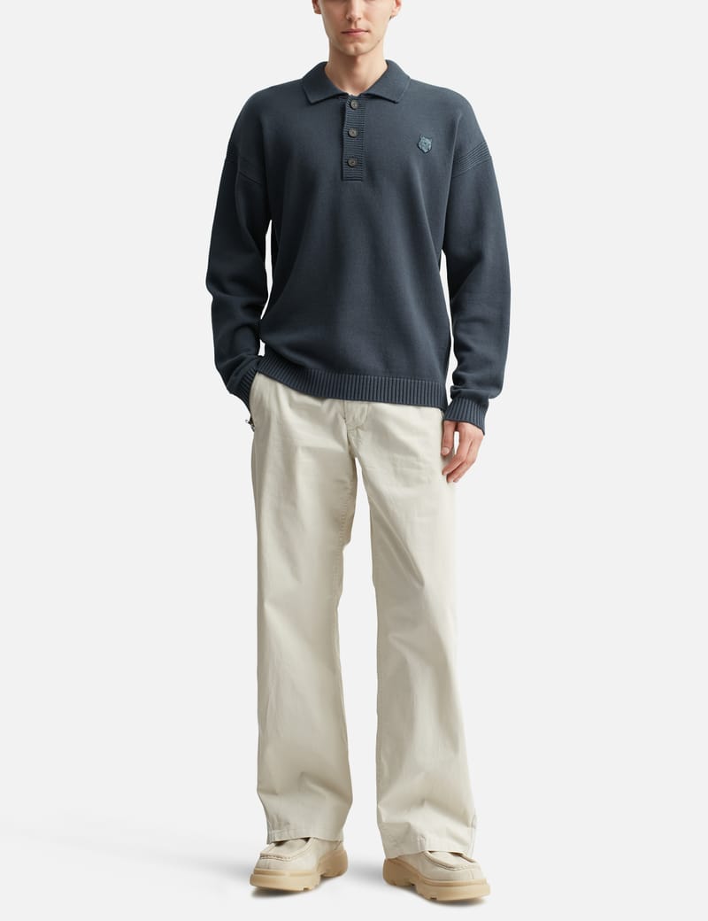 Maison Kitsuné - Bold Fox Head Patch Comfort Polo | HBX