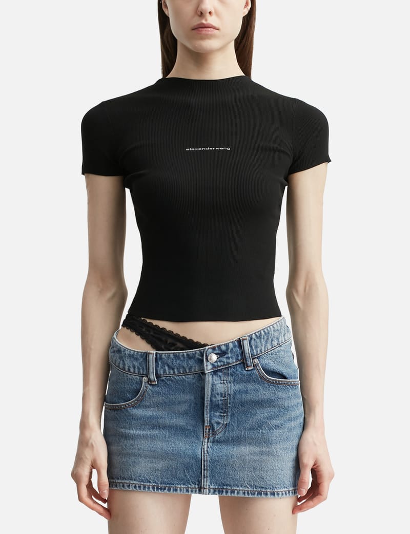 Alexander Wang Knit Logo Short Sleeves T-Shirt - ロゴが映える