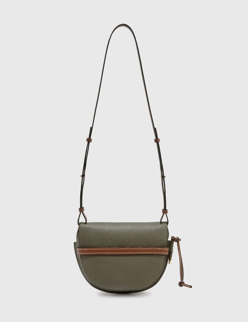 ショルダーバッグ・ポシェット LOEWE Small Gate bag Small Gate Dual bag in soft calfskin and jacquard Brown - LOEWE
