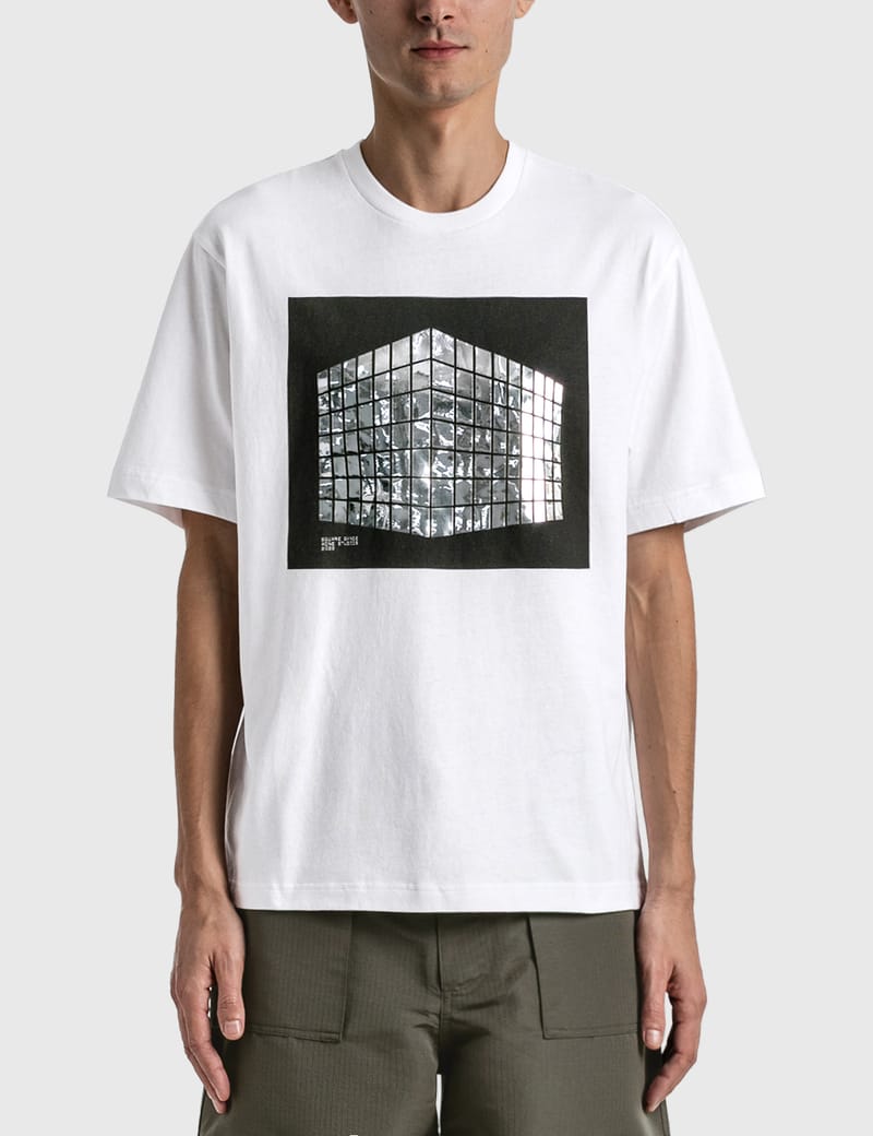 フロントにグラフィックプリントAcne Studios ホワイト　Square DiscoTシャツ　新品