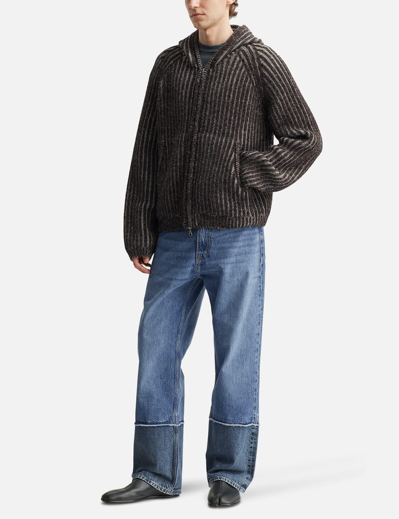 Our Legacy Level Hood - Relaxed English-yarn hooded zip sweater