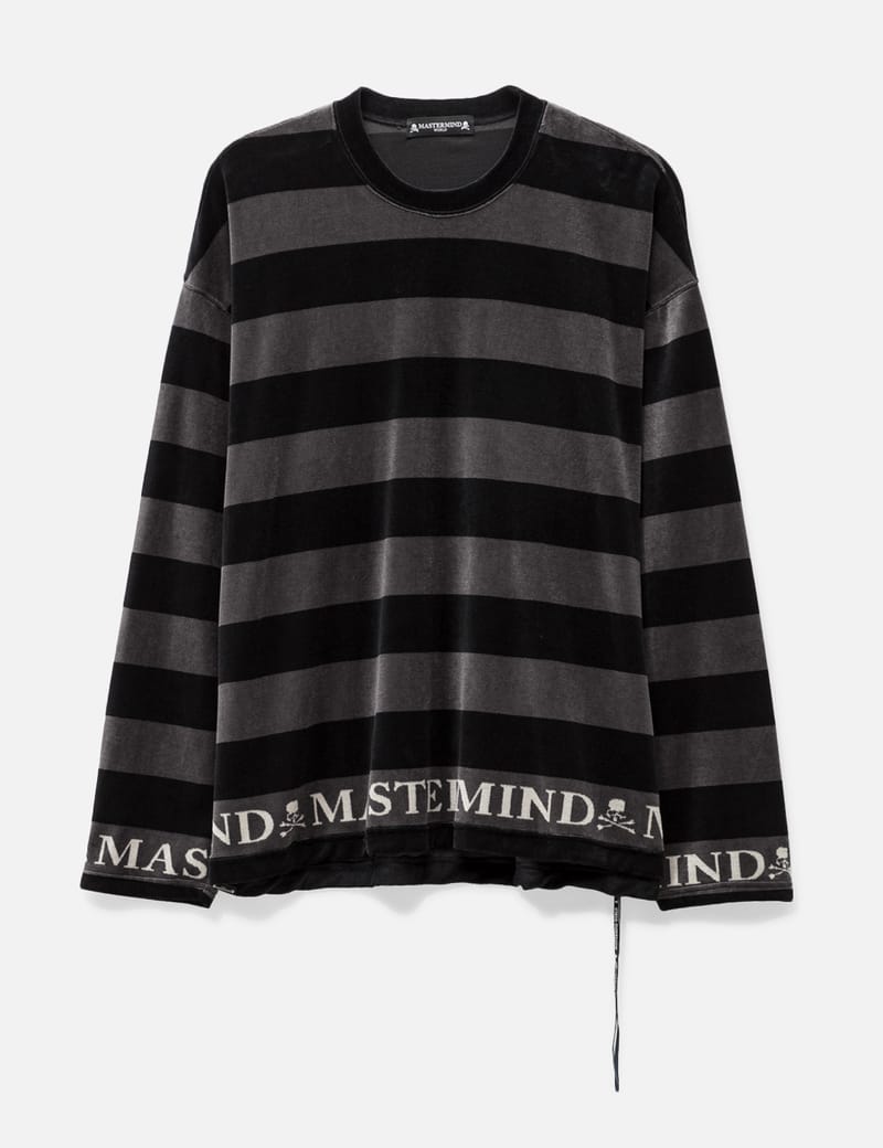 Mastermind World - Velour Stripe Long Sleeve T-shirt | HBX