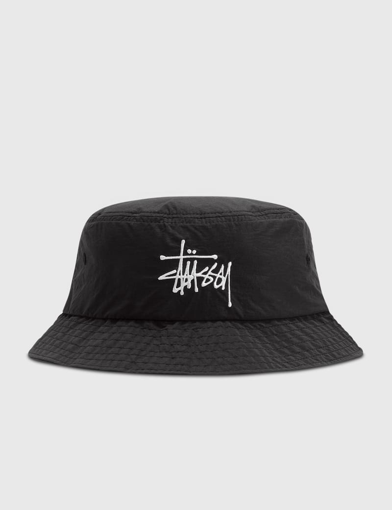 Stüssy - Peached Nylon Basic Bucket Hat | HBX - Globally Curated