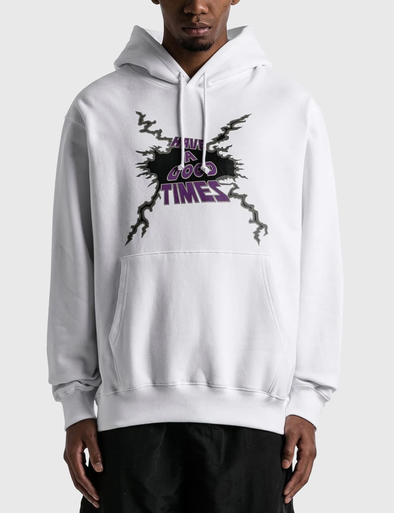 【HAVE A GOOD TIME 】Thunder Logo Pullover Hoodie Have A Good Time - THUNDER LOGO PULLOVER HOODIE | HBX