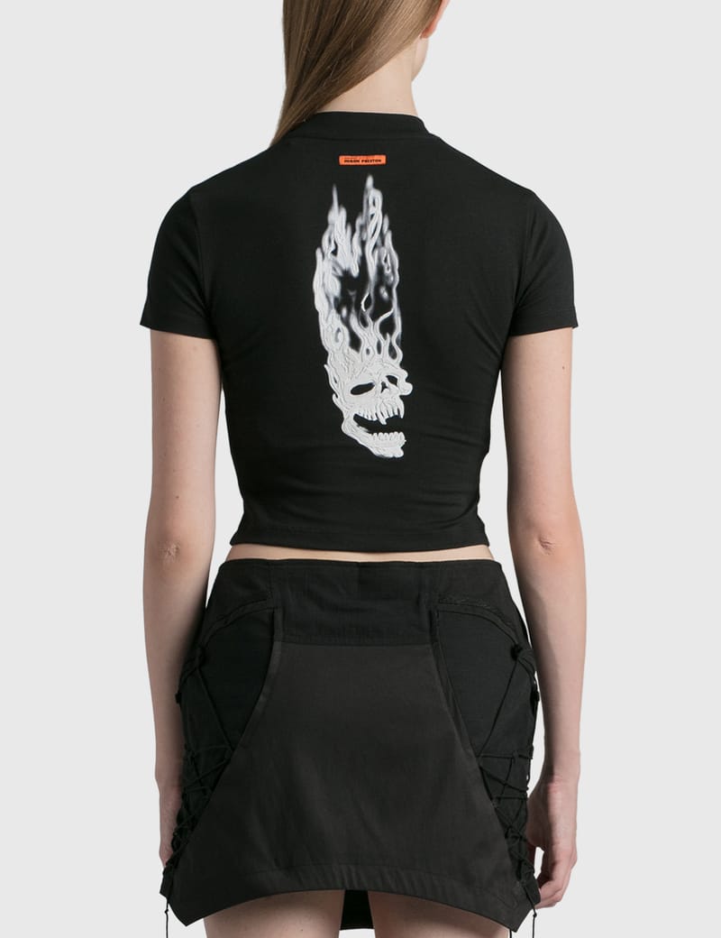 HERON PRESTON® - Flaming Skull Baby T-shirt | HBX - Globally HERON PRESTON® - Flaming Skull Baby T-shirt | HBX - Globally
