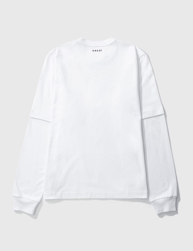 Sacai - KAWS Flock Print Long Sleeve T-Shirt | HBX