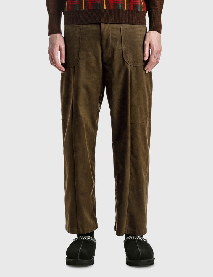 Trend4us Buckled Waist Faux Leather Flare Pants