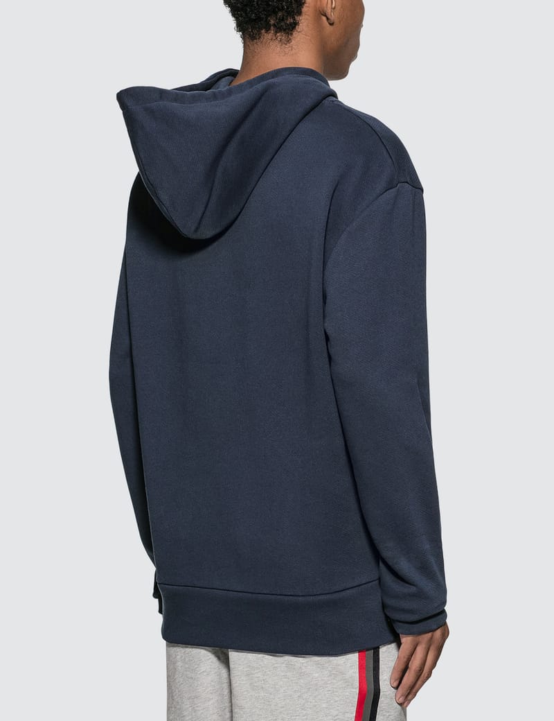 【U LAN】(UNISEX) Double Patch Brushed Oversized Hood Bit Double Hoodie – La Garçonne