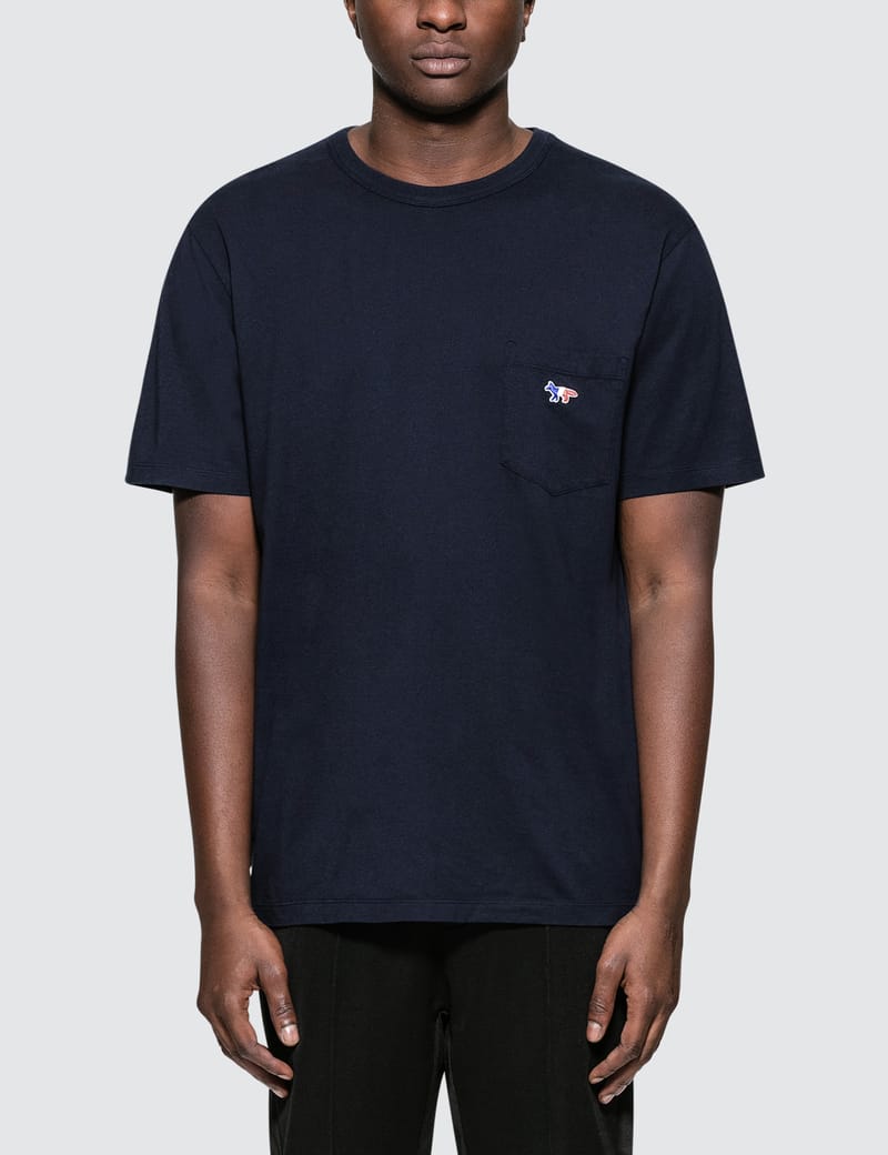 Maison Kitsuné - Tricolor Fox Patch S/S T-Shirt | HBX - Globally