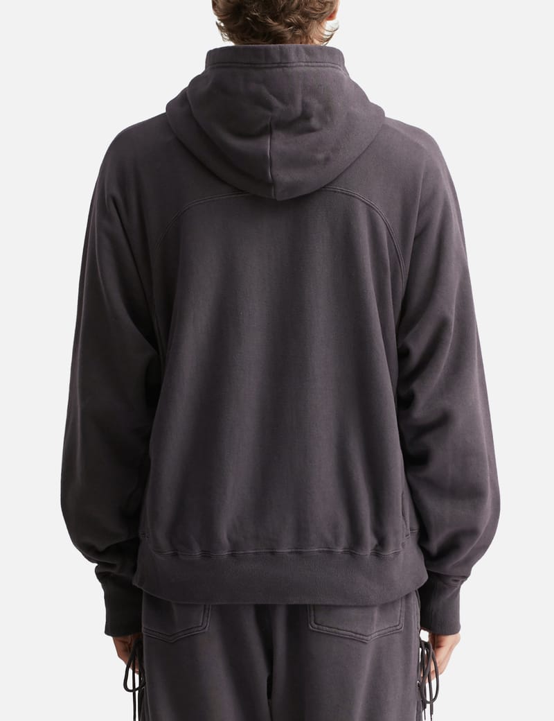 SUGARHILL Half Zip Hoodie - 日本製のパープル綿ハーフジップフーディ
