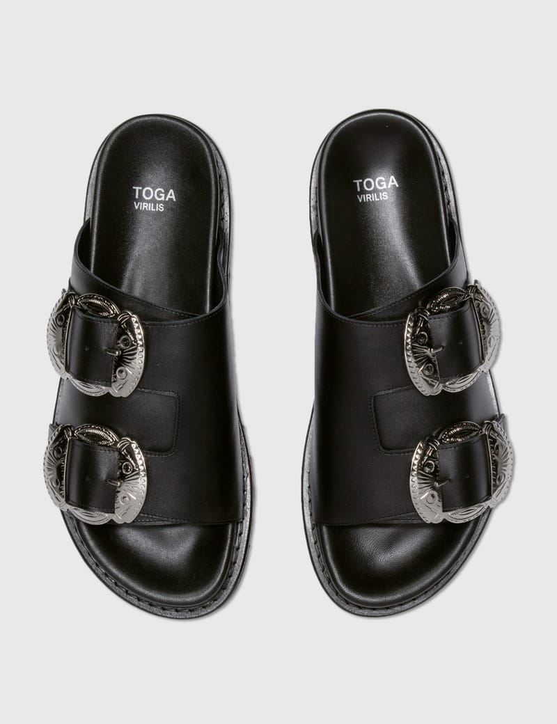 Toga Virilis - BUCKLE-DETAIL SANDALS | HBX - Globally Curated