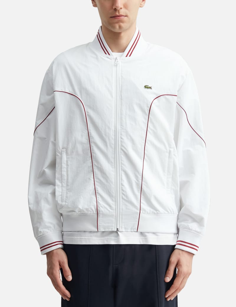 Lacoste - GOLF Le FLEUR* X Lacoste Wool Varsity Jacket | HBX