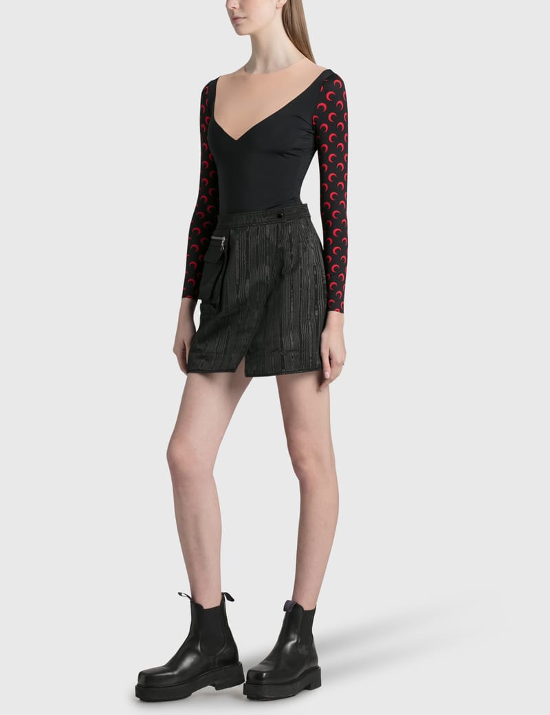 トップス MARINE SERRE TROMPE L'OEIL NECKLINE TOP Marine Serre - Trompe L'Oeil Neckline Top | HBX - Globally