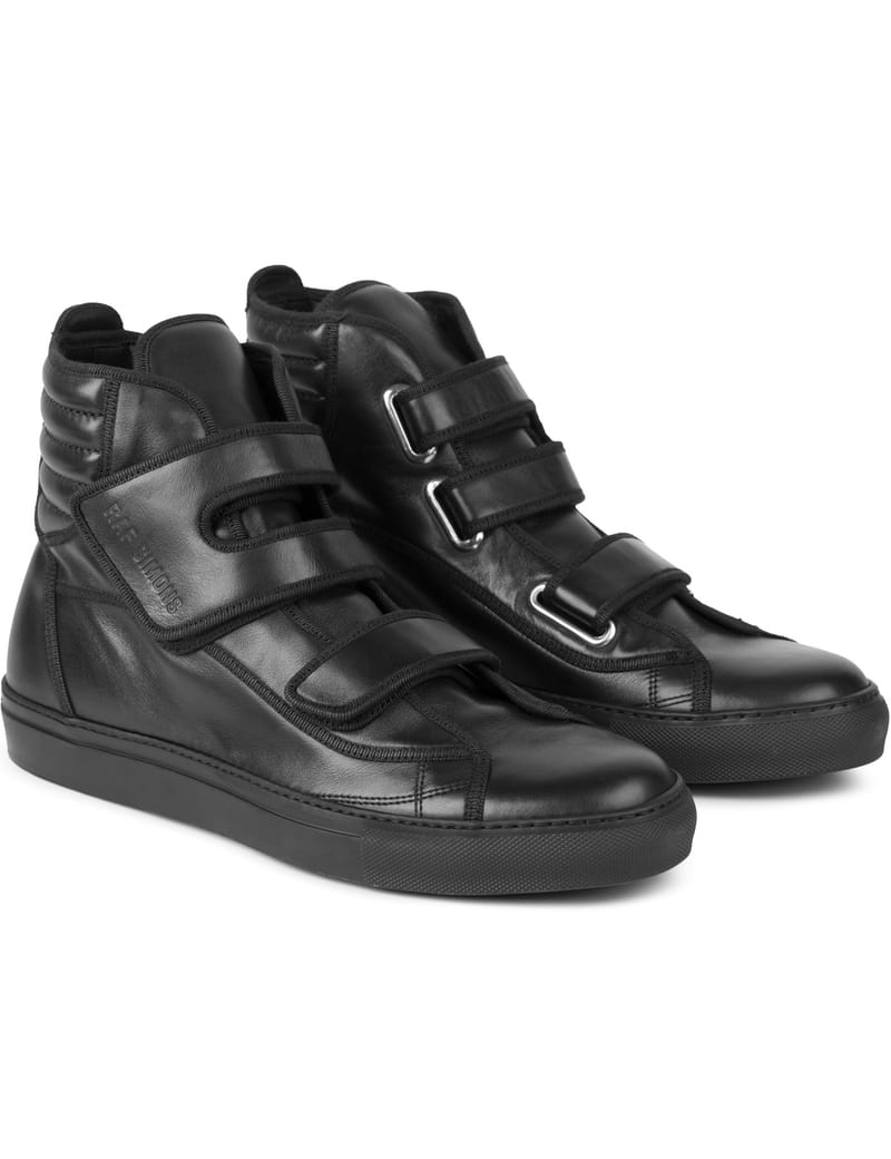 Raf Simons - Black Classic Velcro Sneakers | HBX