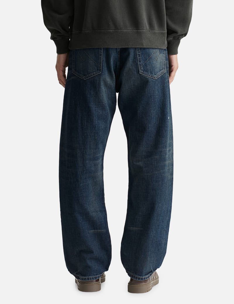 NEIGHBORHOOD Washed Denim DP Basic Pants - Indigo washed five