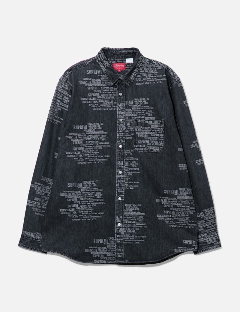 Supreme - Denim Shirt with Embroidery | HBX - Globally Curated Fashion and  Lifestyle by Hypebeast