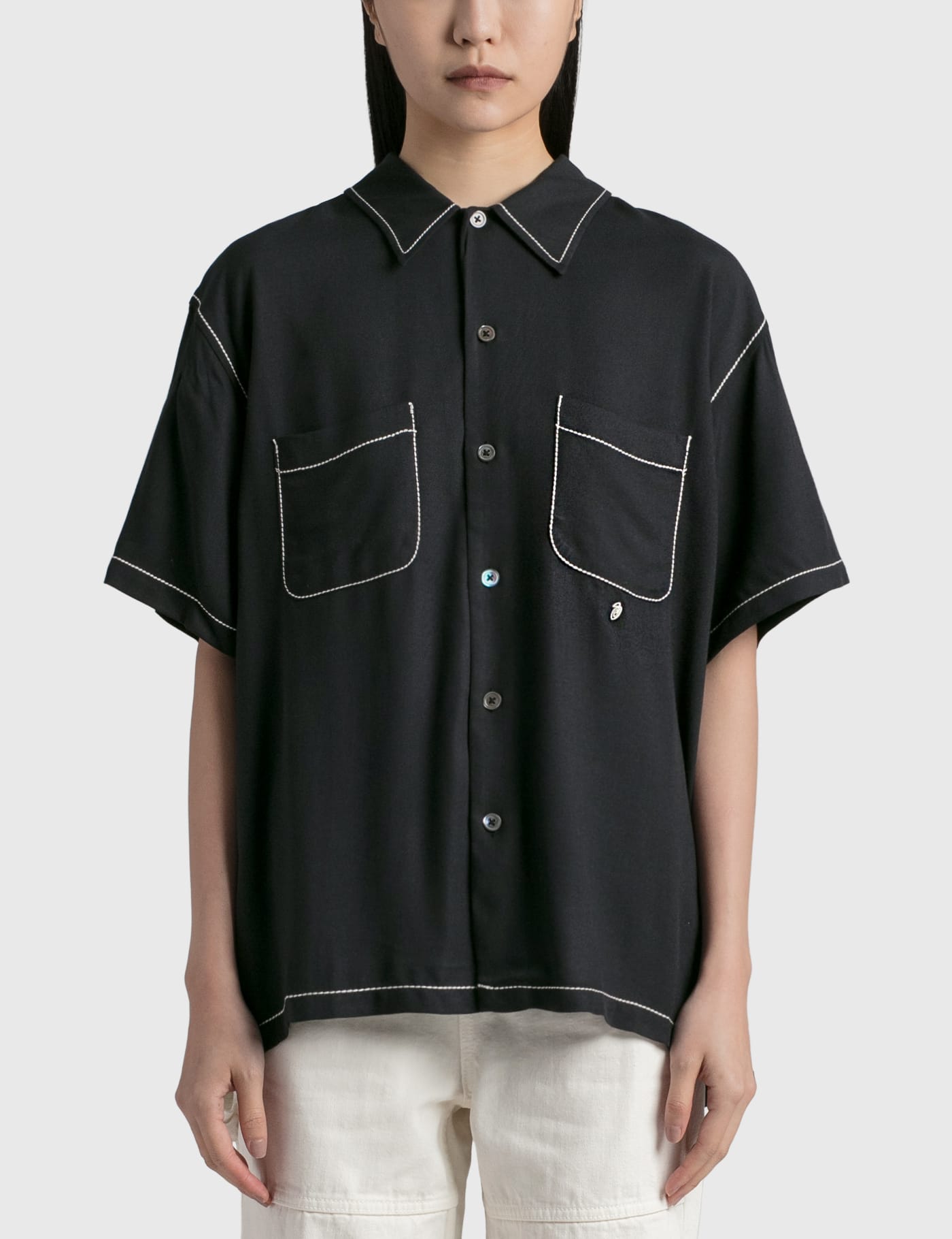 Stüssy - Contrast Pick Stitch Shirt | HBX - HYPEBEAST 為您搜羅全球 