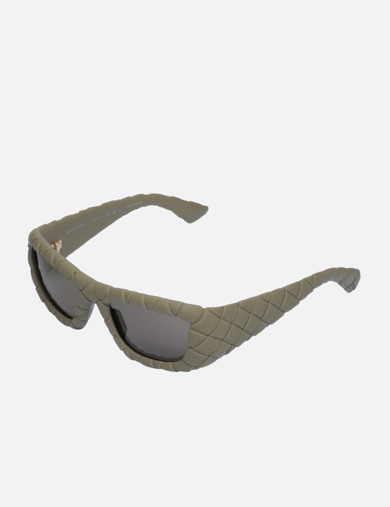 Bottega Veneta - Intrecciato Rectangular Sunglasses | HBX