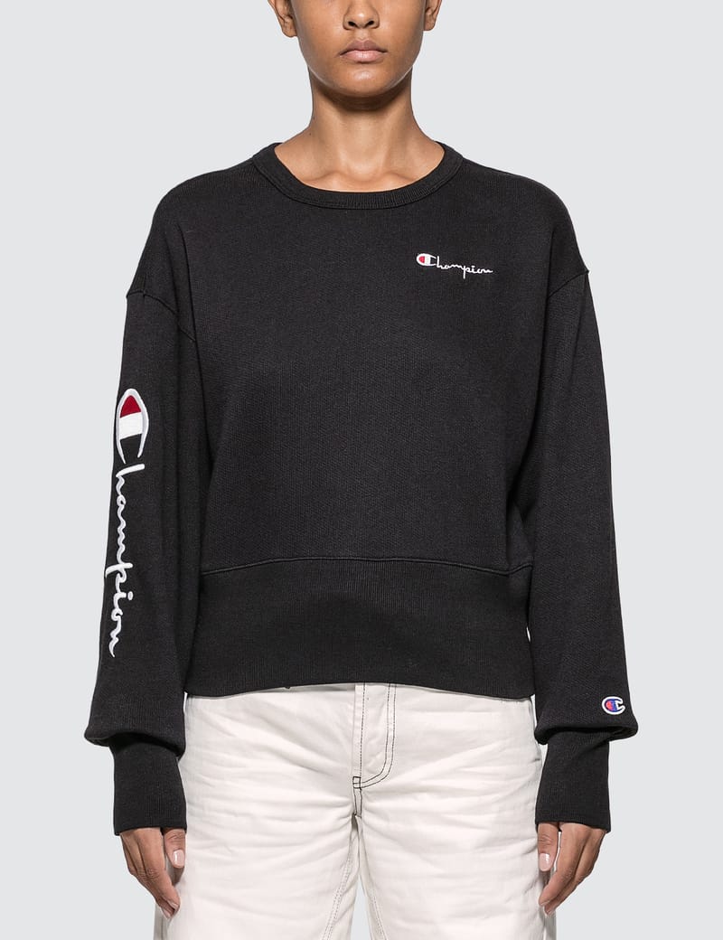 Cropped hot sale champion crewneck