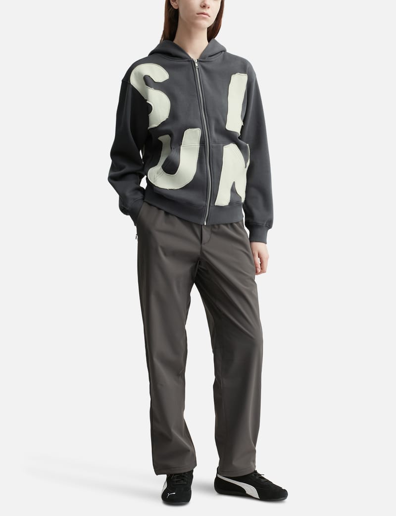 Sunlove Capital Brushed Zip Up Hoodie - Charcoal brushed fleece