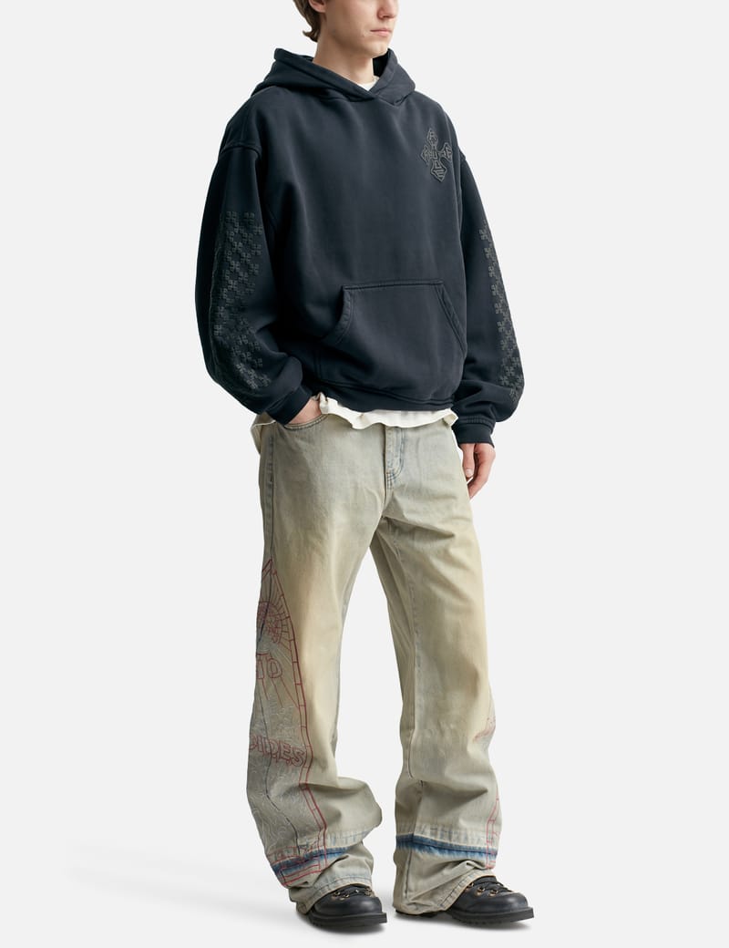 【関税込み】Rhude ブラック 'Rhude' クロスロゴ フーディ Rhude - Rhude Cross Logo Hoodie | HBX - Globally Curated