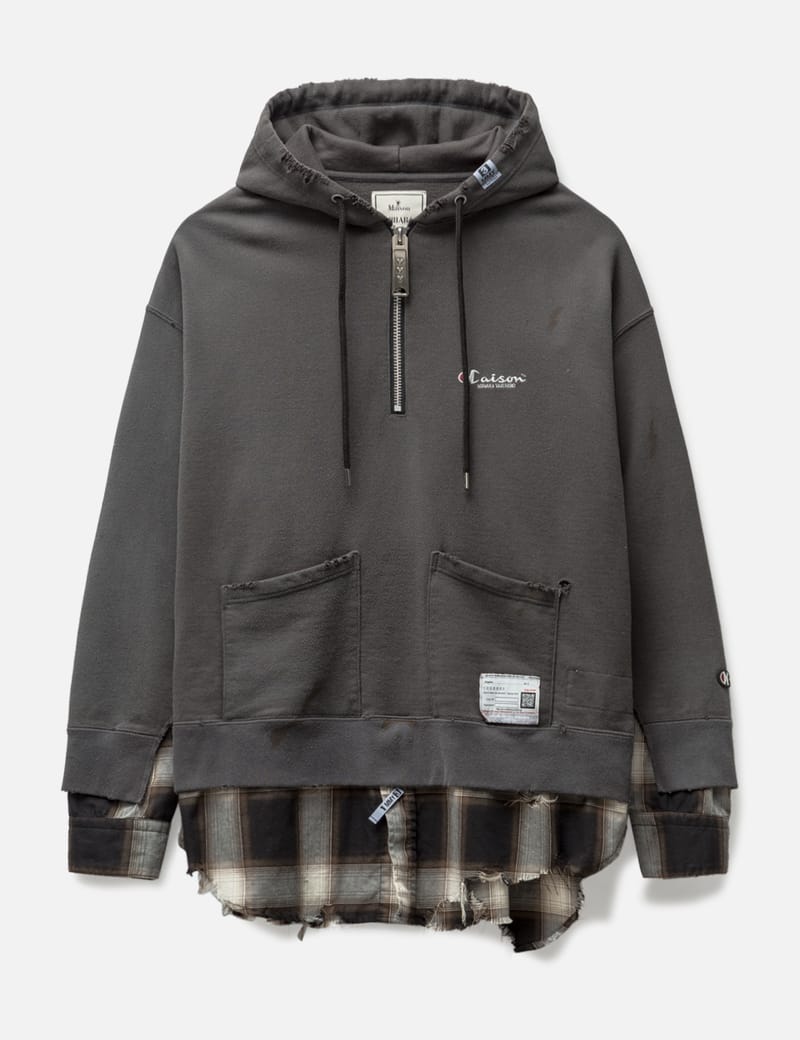 Maison Mihara Yasuhiro - SHIRT LAYERED HOODIE | HBX - Globally