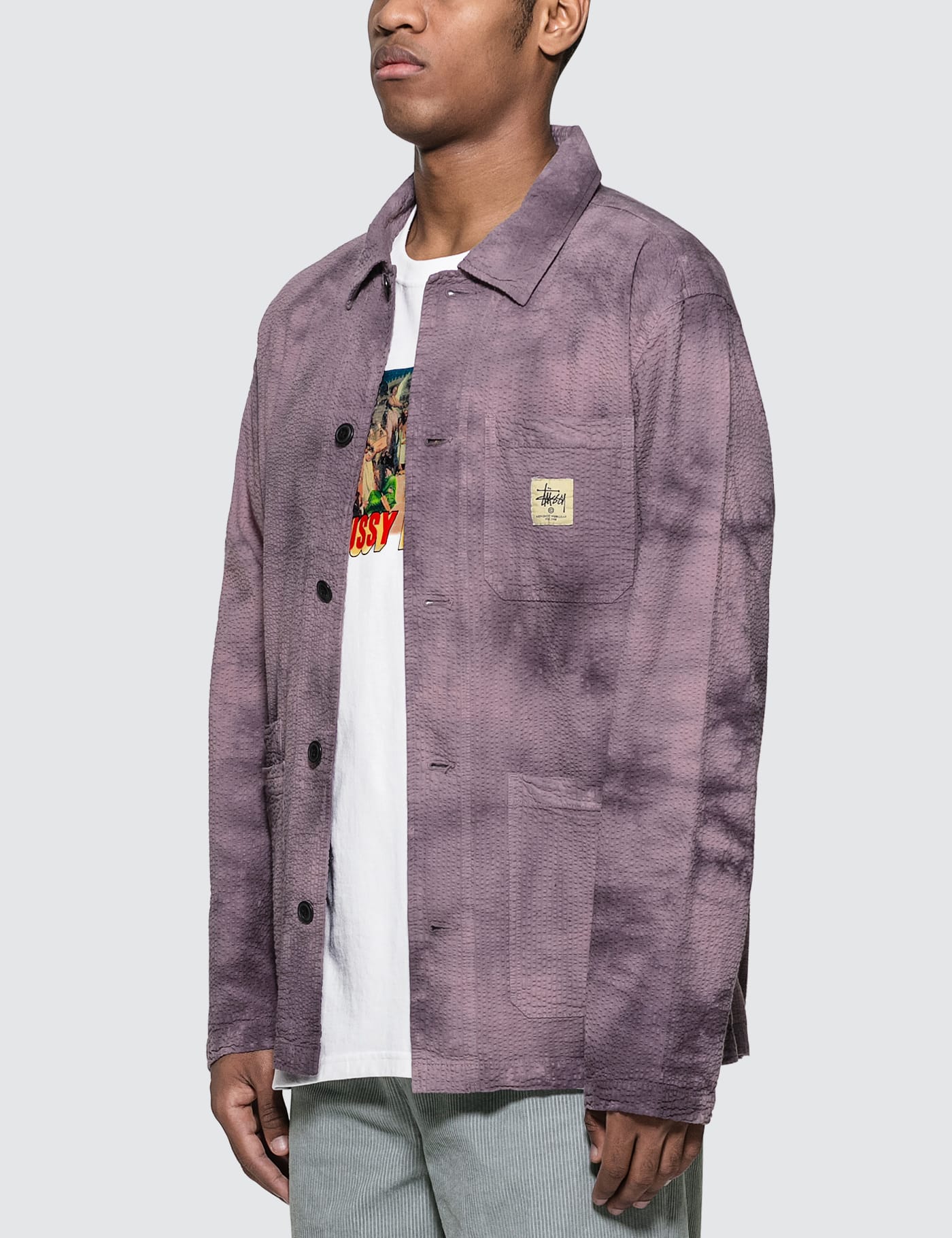Stüssy - O'dyed Seersucker Chore Jacket | HBX - Globally Curated 