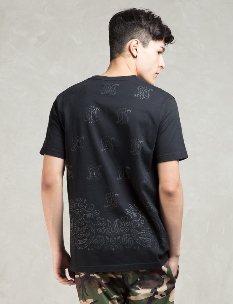 PHENOMENON - Black S/S Paisley Print T-Shirt | HBX - Globally