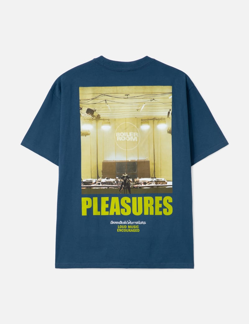 Pleasures Turntable T-Shirt - Cotton collab tee with Boiler Room