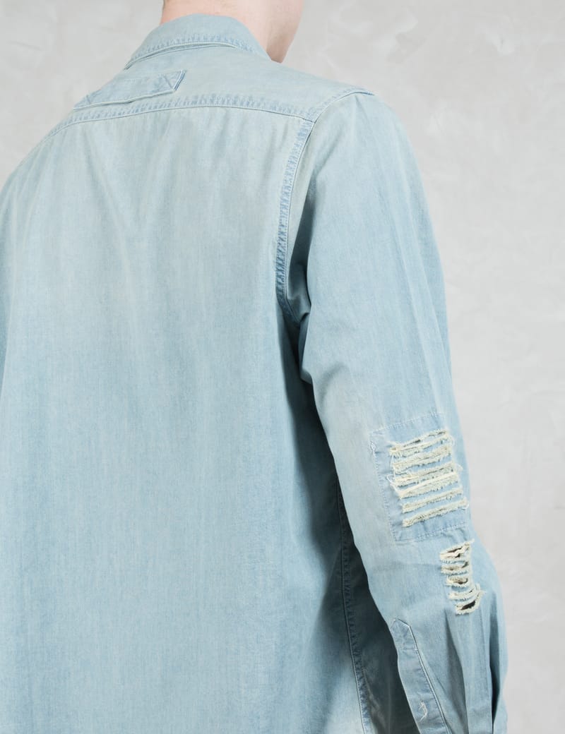 Stampd - Repaired Denim Shirt | HBX - Globally Curated Fashion and