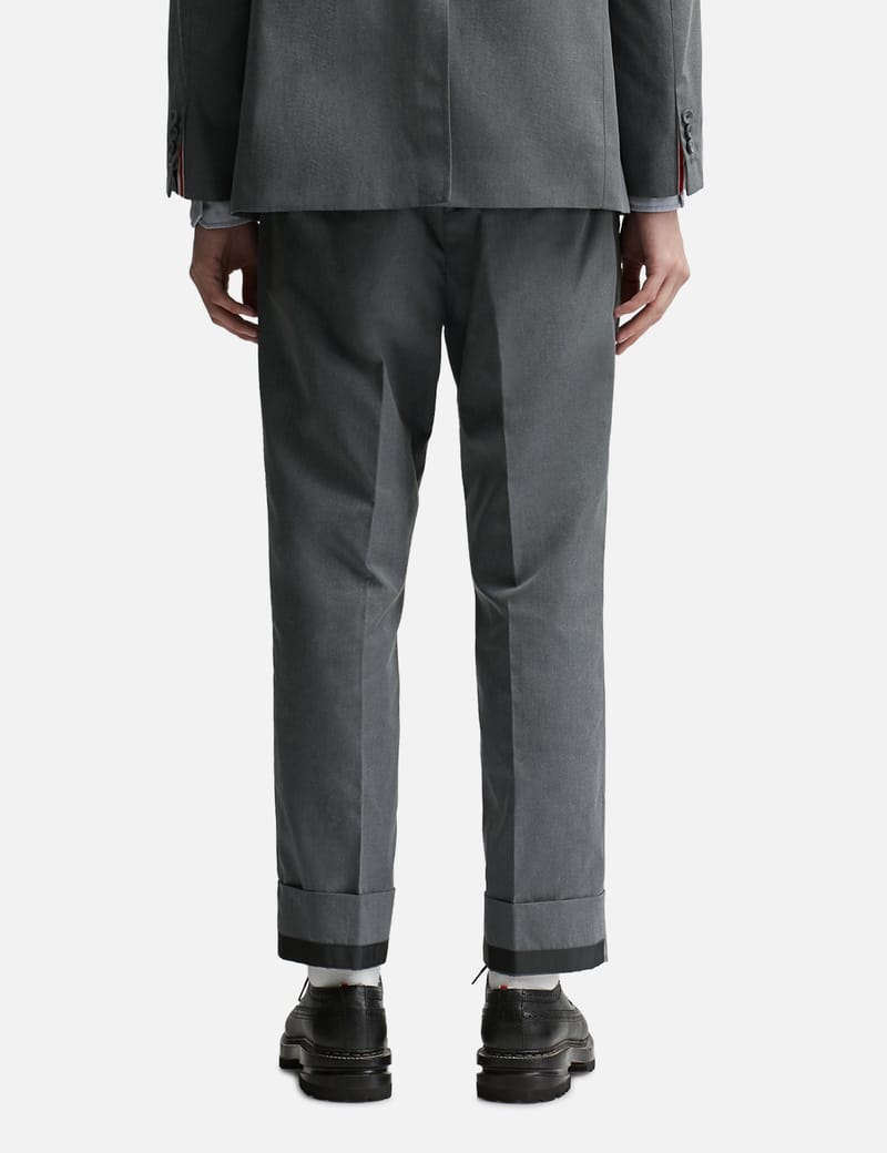 パンツ THOM BROWNE Women Straight Pants FJQ035A06452 680 Pink Thom Browne - Cotton piqué trousers Pink - The Corner